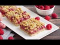 Raspberry streusel bars