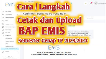 Pemutakhiran Data EMIS Semester Genap TP 2023/2024 || Cetak dan Upload BAP EMIS