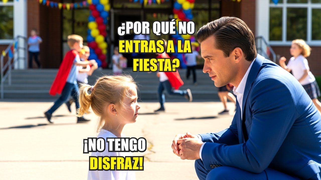 NIÑA POBRE SIN DISFRAZ LLORA EN SILENCIO HASTA QUE UN JOVEN MULTIMILLONARIO SORPRENDE A TODOS