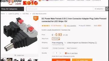 DC Power Adapter Male or Female 5.5X 2.1mm Press and connect cable Adapter from Banggood.com