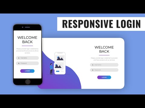 How to make RESPONSIVE login page in HTML and CSS