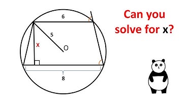 Trapezoid Inscribed in a Circle. Geometry video.