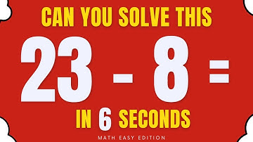 Math Speed Test! - Quiz Subtraction 2 (Double) Digit Number : Level Easy #1