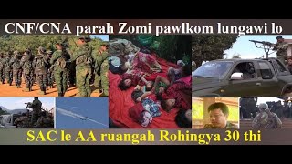 May 19 zing: CNF/CNA parah Zomi pawlkom lungawi lo. SAC le AA ruangah Rohingya 30 thi