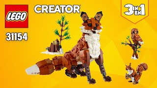 LEGO Creator 3in1 Forest Animals: Red Fox (31154)[667 pcs] Owl & Squirrel | Building Instructions