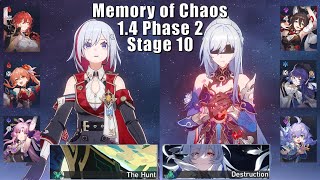 E0 Topaz & E0 Jingliu | 1.4 Memory of Chaos 10 | Honkai: Star Rail