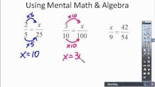 6 2 Solving a Proportion Using Mental Math