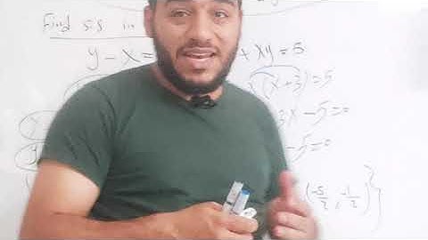 solving two equations first degree and second degree. ماث الصف الثالث الاعدادي prep 3