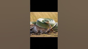 Will the giant python devour the helpless antelope#DreamScreenAI