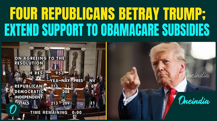 U.S BREAKING: Four Republicans BETRAY Trump and GOP; Backs Democrats to Support Obamacare Subsidies