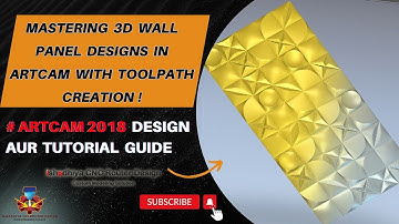 Mastering 3D Wall Panel Designs in Artcam with Toolpath Creation! #ishadhiyacnc #tutorial #mdfboard