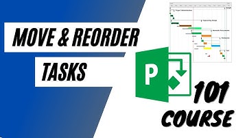 MS Project - How to Move or Reorder Tasks