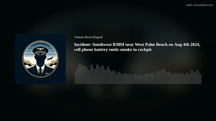 Incident: Southwest B38M near West Palm Beach on Aug 4th 2024, cell phone battery emits smoke in coc