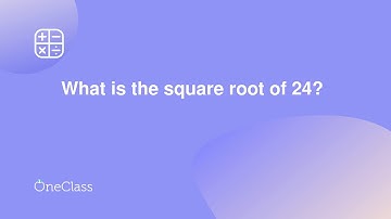 What is the square root of 24?