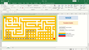 Customize-able Maze Game in Excel