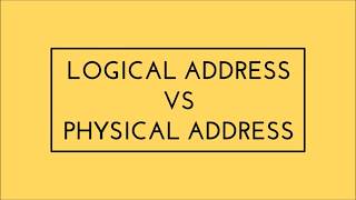 Difference between logical and physical address space | Operating System