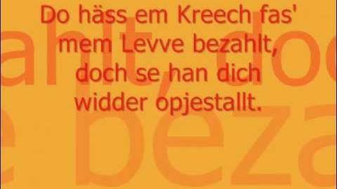 Hey Kölle du bes e jeföhl -Höhner- [lyrik]