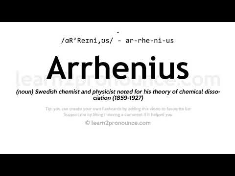 Video: Kaj je Arrheniusova konstanta?