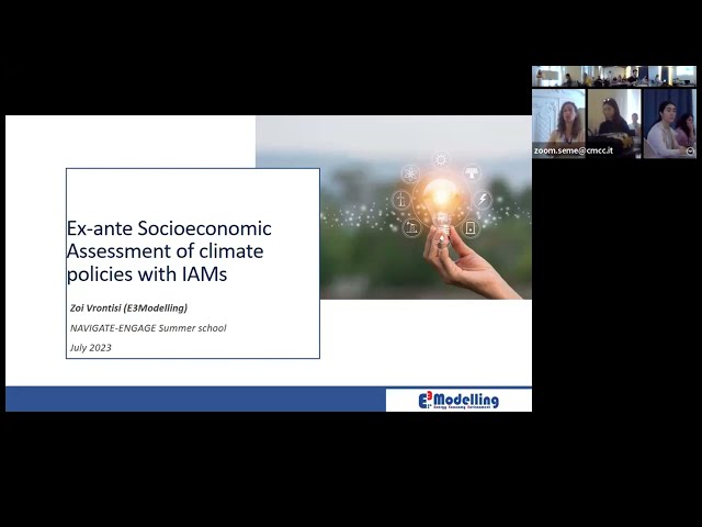 Ex-ante Socioeconomic Assessment of climate policies with IAMs (Z. Vrontisi)