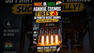 Agnikul Cosmos fires 3D printed rocket Engines #isro #tech #shortsfeed #viralshorts