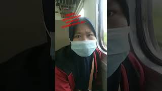 melihat pemandangan sawah dari jendela kereta api #videoshort