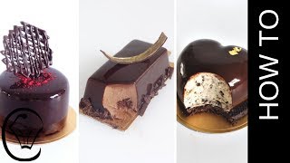 3 Easy Mirror Glaze Entremet Mousse Desserts Chocolate Glaze Compilation