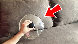 Use the Pot Lid to Clean Your Couch and Carpets in Just a Few Minutes