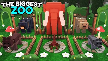 I BUILT THE BIGGEST ZOO in 99 NIGHTS IN THE FOREST ROBLOX