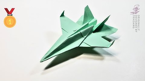 BEST ORIGAMI JET by TriKdanG - How to make a simple paper jet model | Stealth Fighter