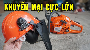 [ KHUYẾN MẠI ] TẶng Ngay Mũ Bảo Hộ Husqvarna Cực Xịn Khi Mua Máy Cưa Xích Thụy Điển 353