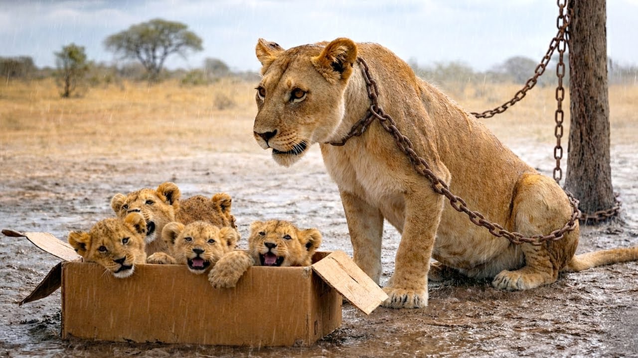 Coraggioso Ranger Salva una Leonessa e i Suoi Cuccioli Durante una Tempesta Pericolosa