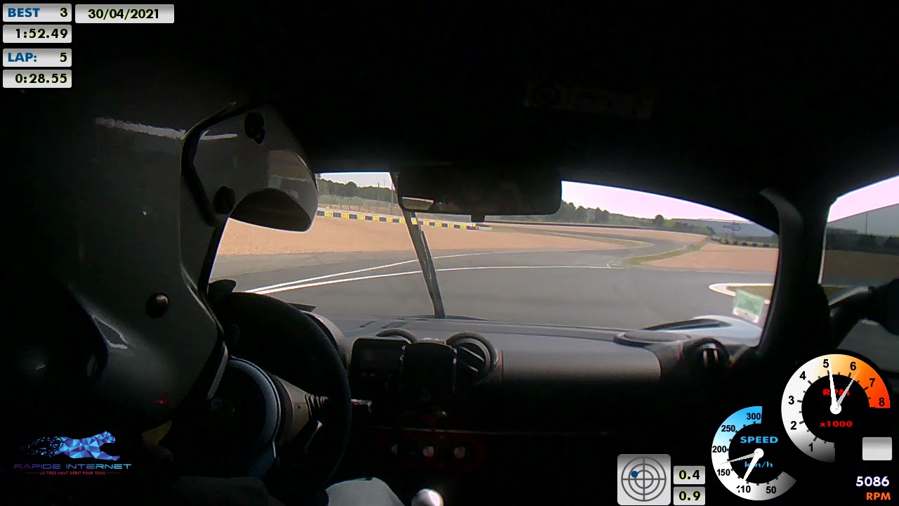 Lotus Exige CUP 430 au Bugatti Le 30 avril 2021, meilleur tour 1.52