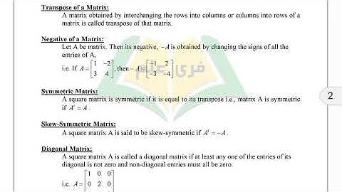 Matrices and Determinants class 9th math definitions , 9th math chapter 1 definitions , math ex 1.1