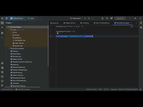Reversed String Python Video