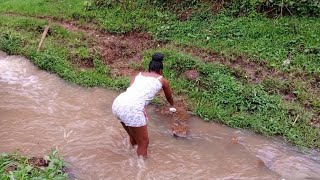 River bathing in the village #african village life @ Iam marwa's VILLA