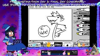 PROCRASTINA-THON DAY 3: Mostly Silent Art Coworking Speedrun