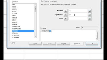 OpenOffice Calc functions: CEILING