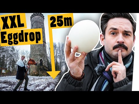 Challenge: Wirf ein Ei vom 25m Turm, ohne dass es kaputt geht || Das schaffst du nie!
