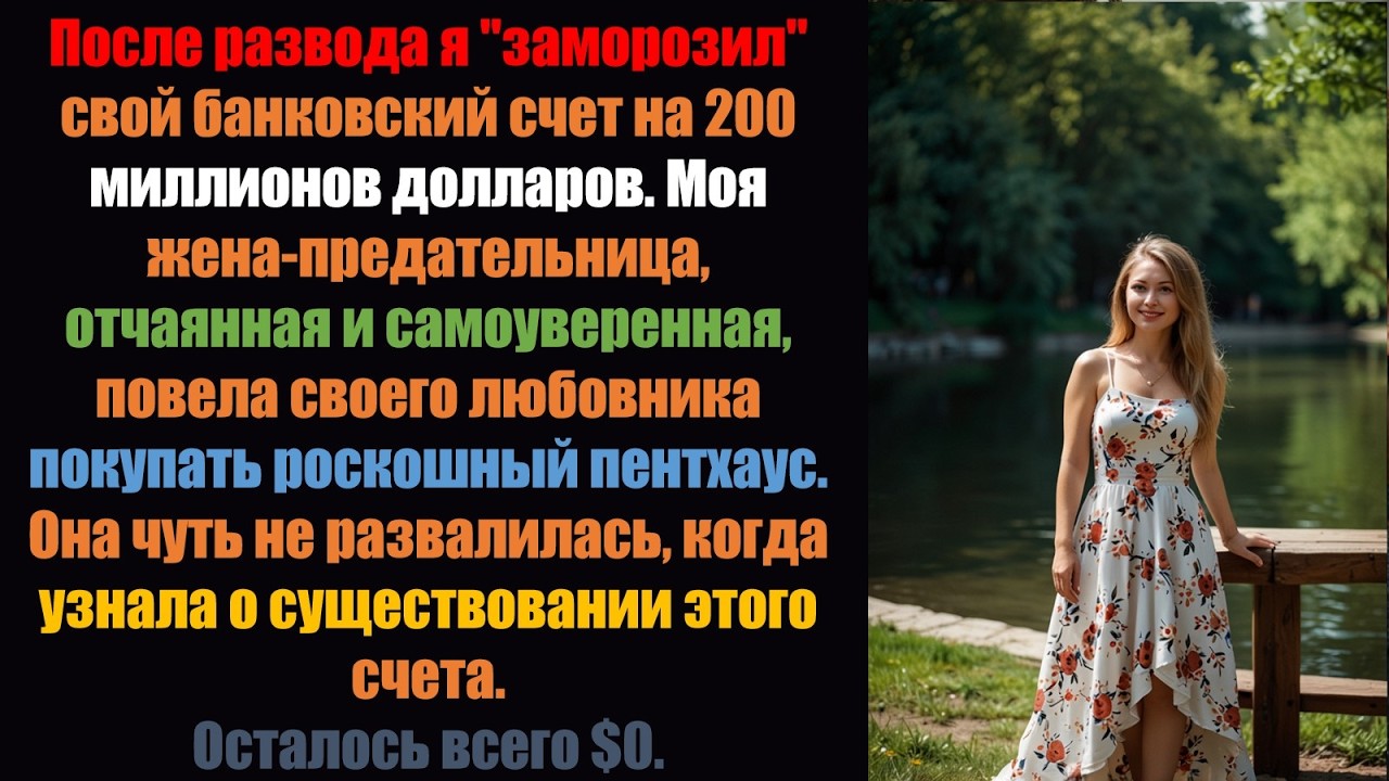 После развода я заморозил свои 200 миллионов долларов — моя бывшая жена увезла своего любовника куп.