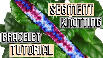 ALTERNATING DIAMONDS SEGMENT KNOTTING TUTORIAL [CC] || Friendship Bracelets