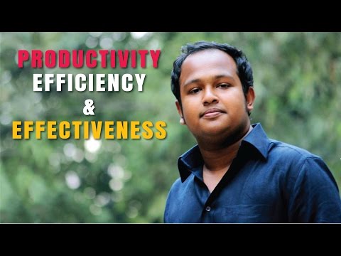 Productivity, Efficiency & Effectiveness | Tonmoy Dey