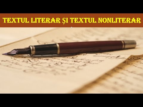 Textul literar și textul nonliterar