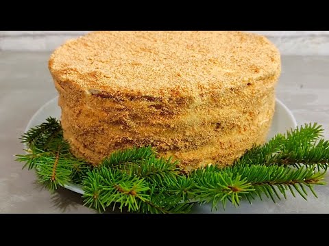 Торт "Медовик" рецепт. Очень лёгкий в приготовлении нежный медовый торт! #медовик #hochugotovit