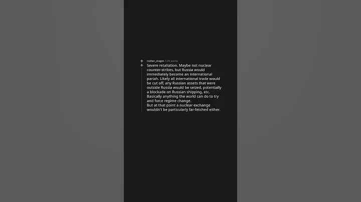 What is a realistic response if Russia uses Nuclear Weapons on Ukraine? #Shorts