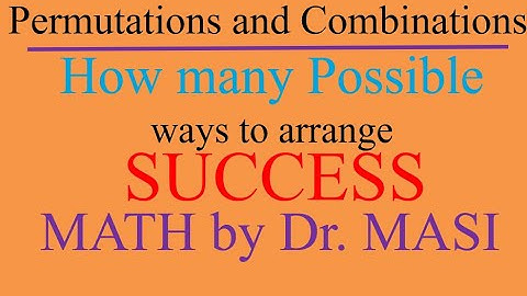 How Many Ways Can Arrange the Letters of SUCCESS