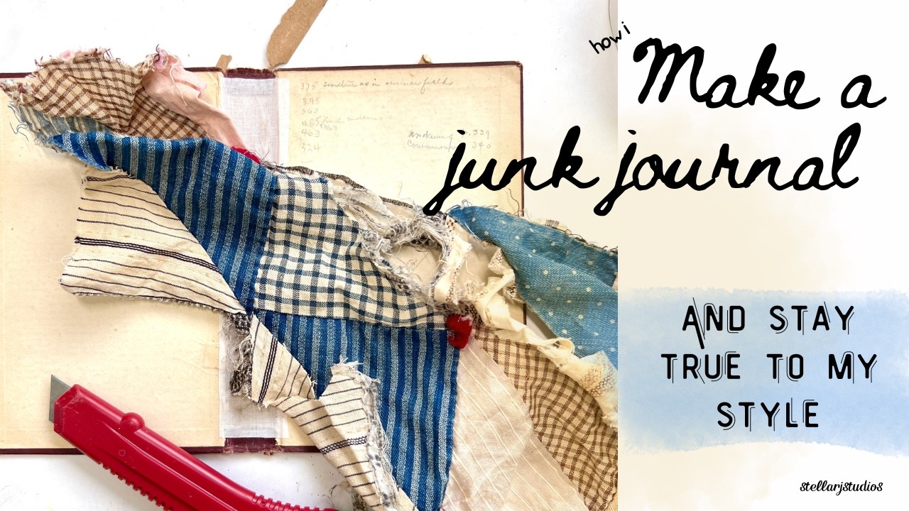 Make a Journal from an Old Book Cover:  How I stay true to my style when creating journals