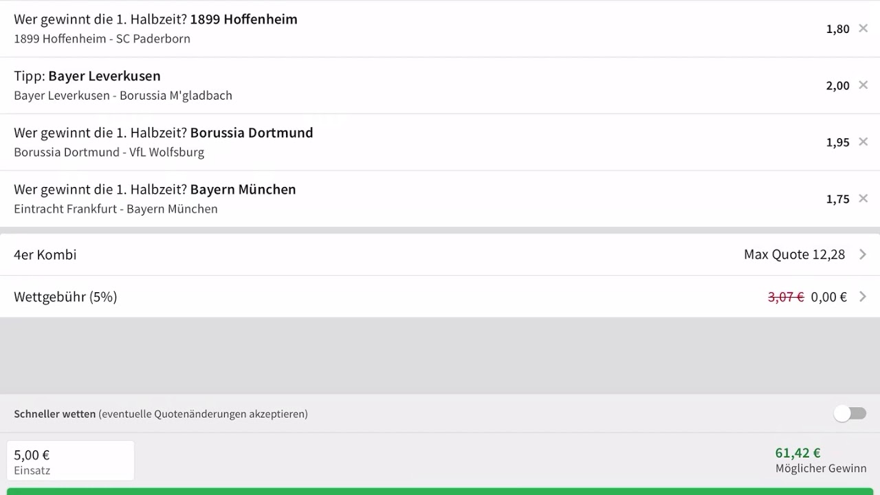 Tipico Wettschein 10 Spieltag 1 Bundesliga 19 Youtube
