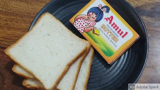 Bread और Butter की नई 2 Minute Recipe | Crispy Perfect Evening TeaTime Snack with Bread n AmulButter