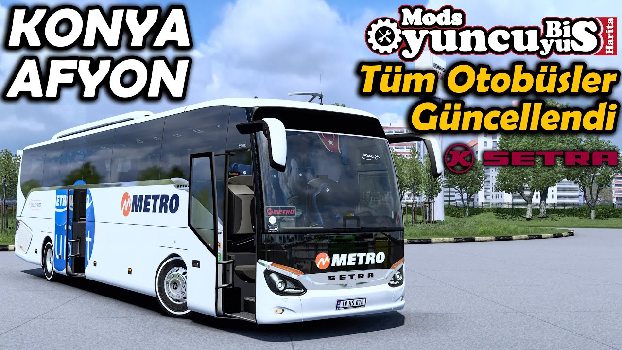 TÜM OTOBÜSLER GÜNCELLENDİ !! KONYA - AFYON ARASI SEFER | ETS2 TÜRKİYE HARİTASI 1.47 !!