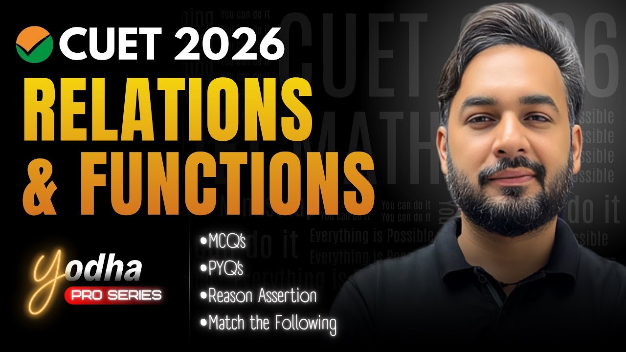 Relations & Functions One Shot CUET 2026 🔥| Relation & Function CUET ...